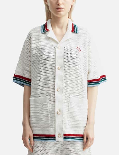 Casablanca Sporty Faux Crochet Shirt