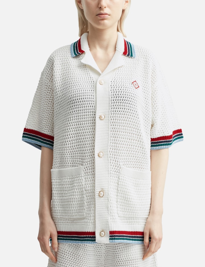 Sporty Faux Crochet Shirt Placeholder Image