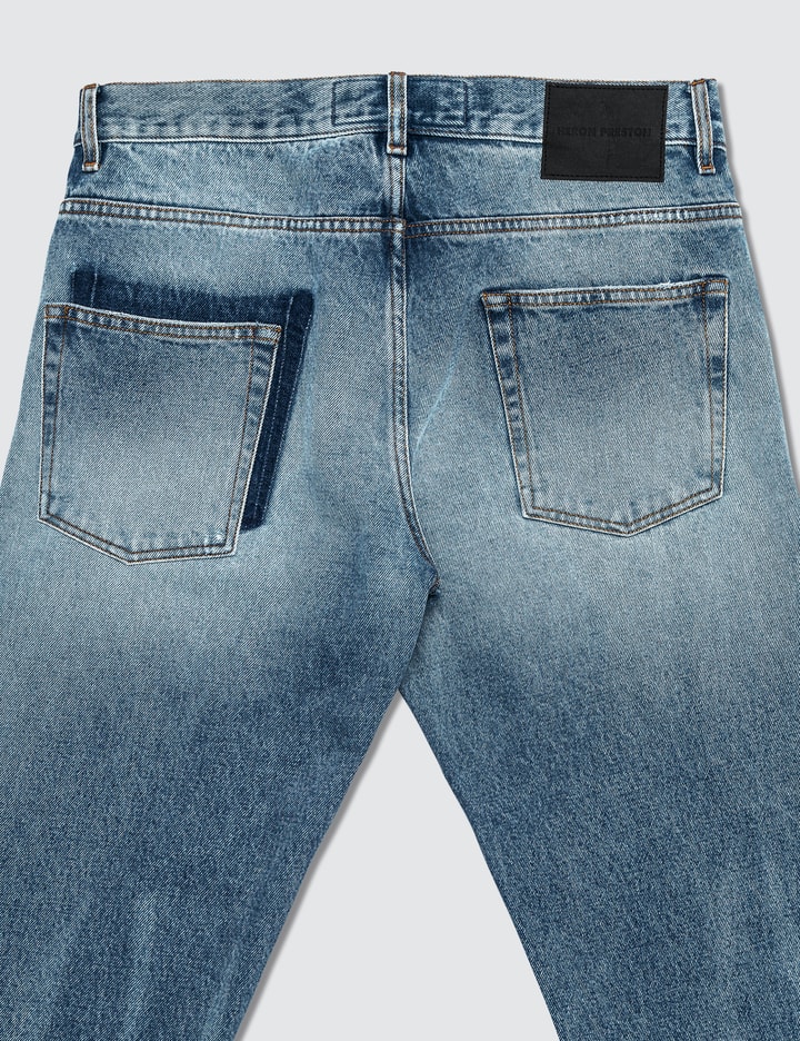 Regular 5 Pockets Washed Vintage Jeans Placeholder Image