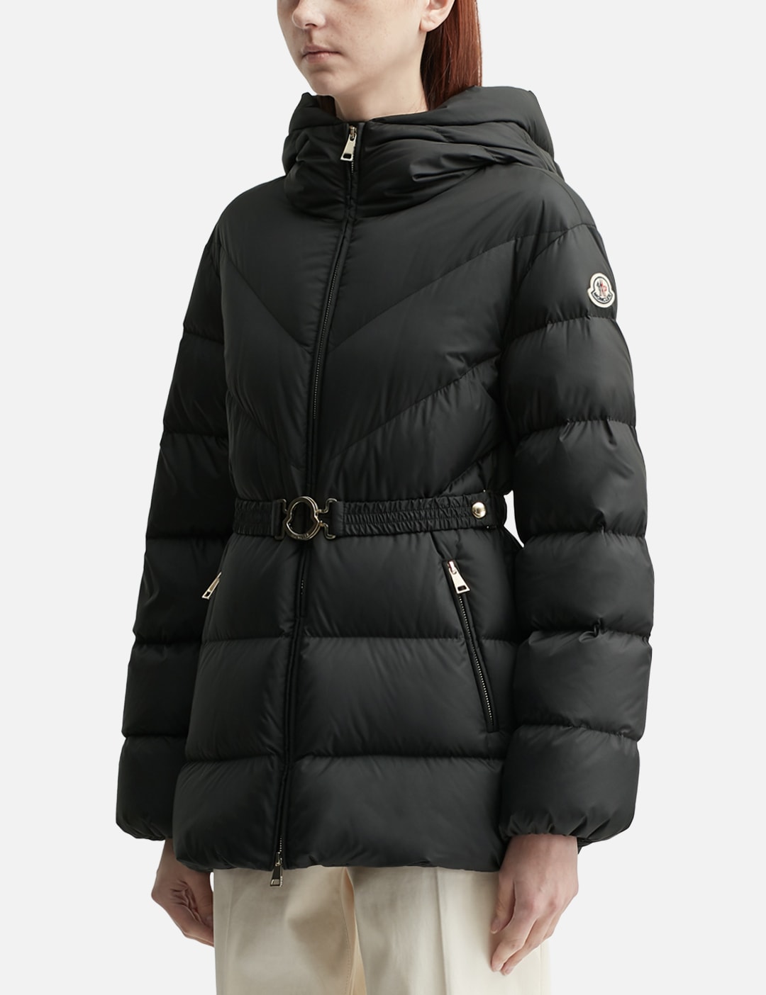 Brosse Diagonal-Quilted Hooded Short Down Jacket view 8