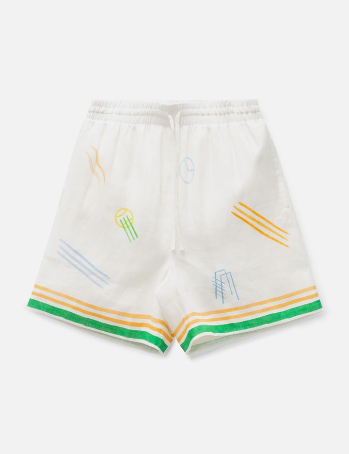 PRINTED LINEN SHORTS Placeholder Image