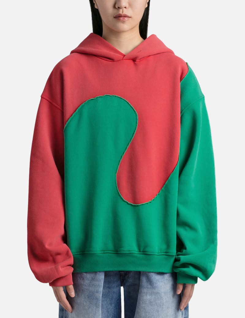 ERL Swirl Zipped Hoodie S イーアールエル フーディ メンズ