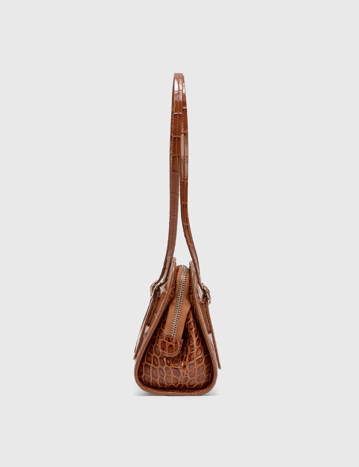 Lora Tan Croco Embossed Leather Shoulder Bag Placeholder Image