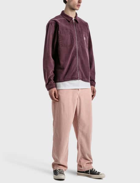 Stüssy - Washed Canvas Zip Shirt | HBX - Globally Curated Fashion 