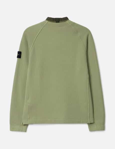 Organic Cotton Diagonal Fleece Crewneck Sweatshirt view 8