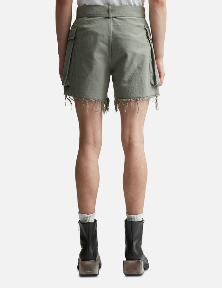 Belted cotton shorts Placeholder Image