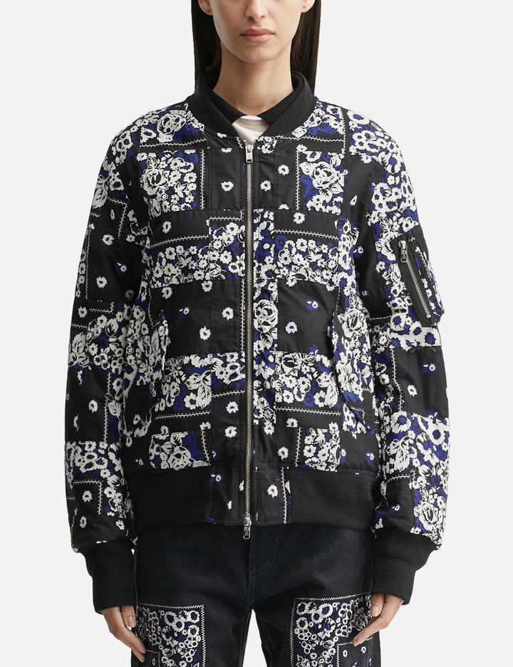 Overdyed Patchwork Bandana Flight Jacket Placeholder Image