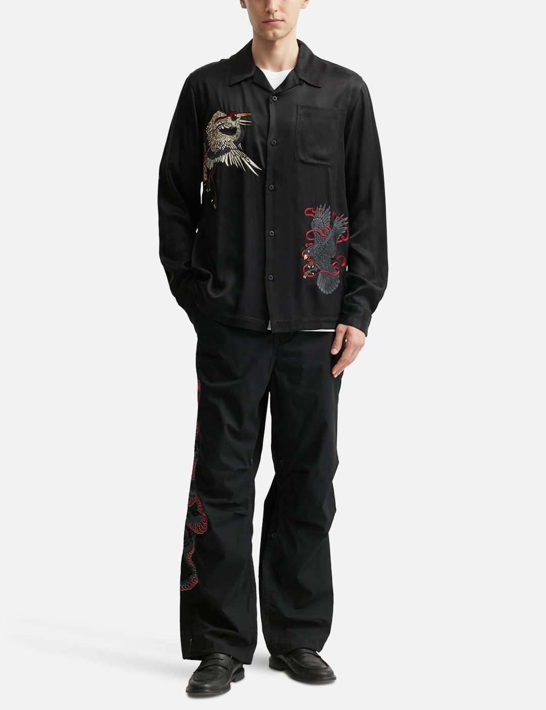 Crow And Heron Camp Collar Shirt view 15