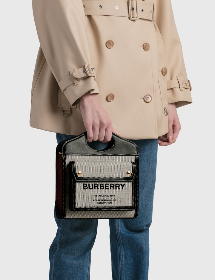 Mini Tri-Tone Cotton Canvas and Leather Pocket Bag Placeholder Image