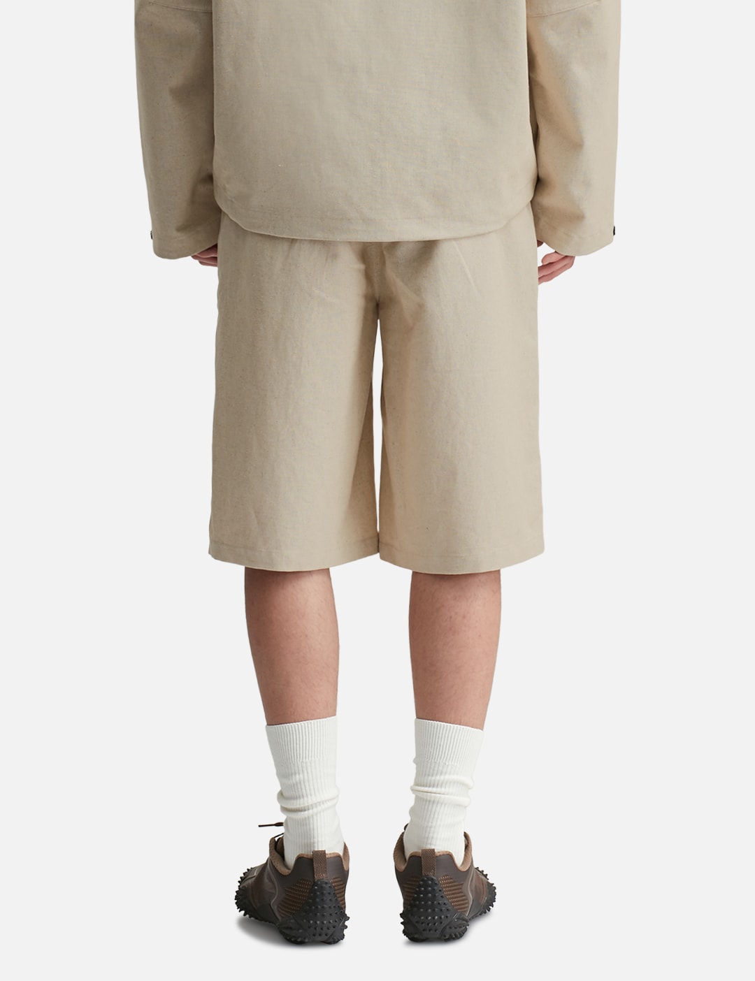 Path Linen Cotton Mixed Shorts view 19