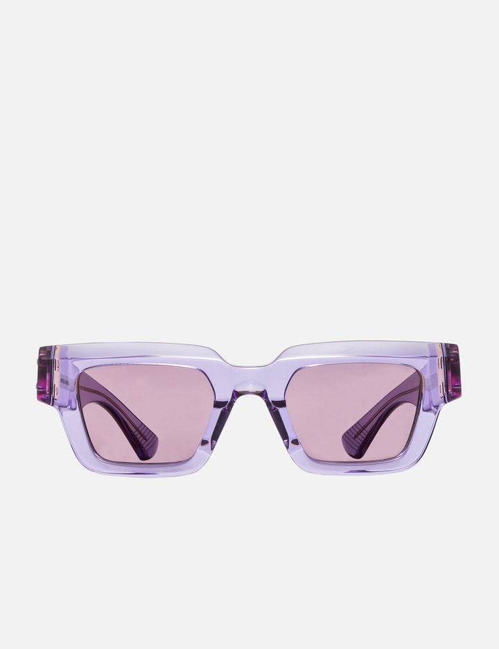 Bottega Veneta Hinge Acetate Square Sunglasses In Purple