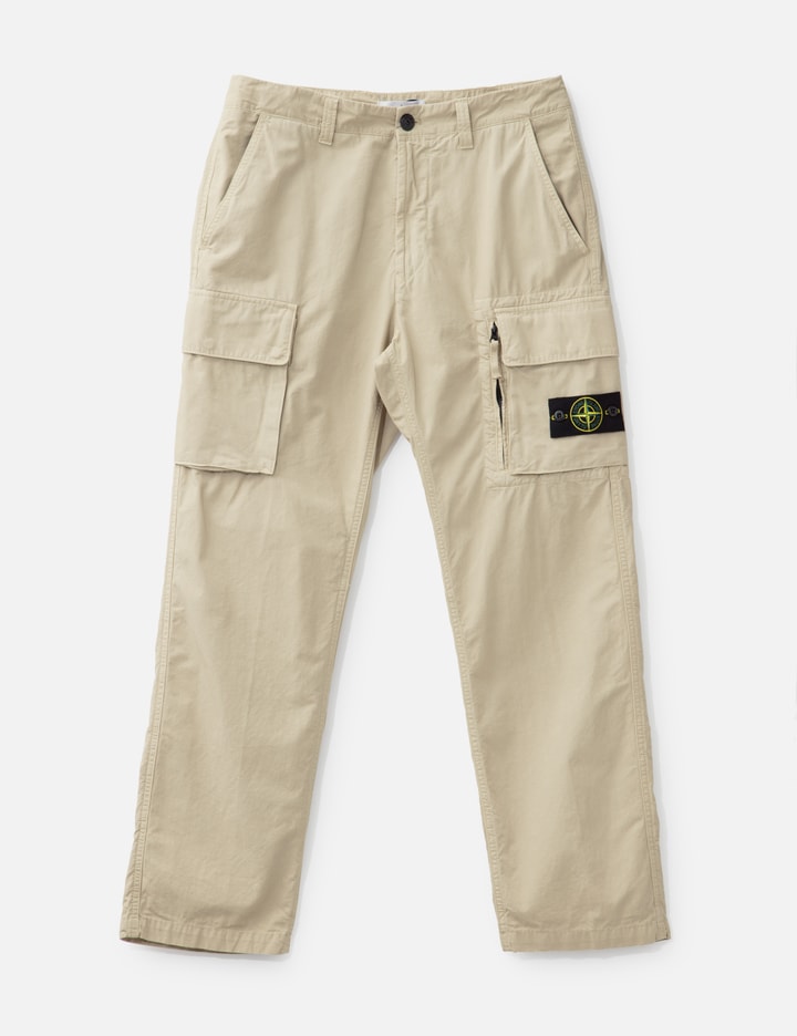 Canvas Weave Cotton Cargo Trousers Placeholder Image
