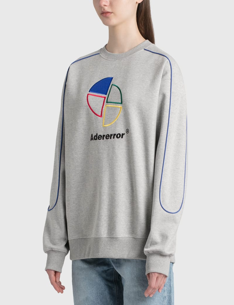 Ader Error - Sliced Logo Sweatshirt | HBX -  ハイプビースト(Hypebeast)が厳選したグローバルファッションライフスタイル