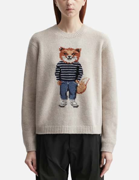 Maison Kitsuné Dressed Fox Intarsia Wool Jumper