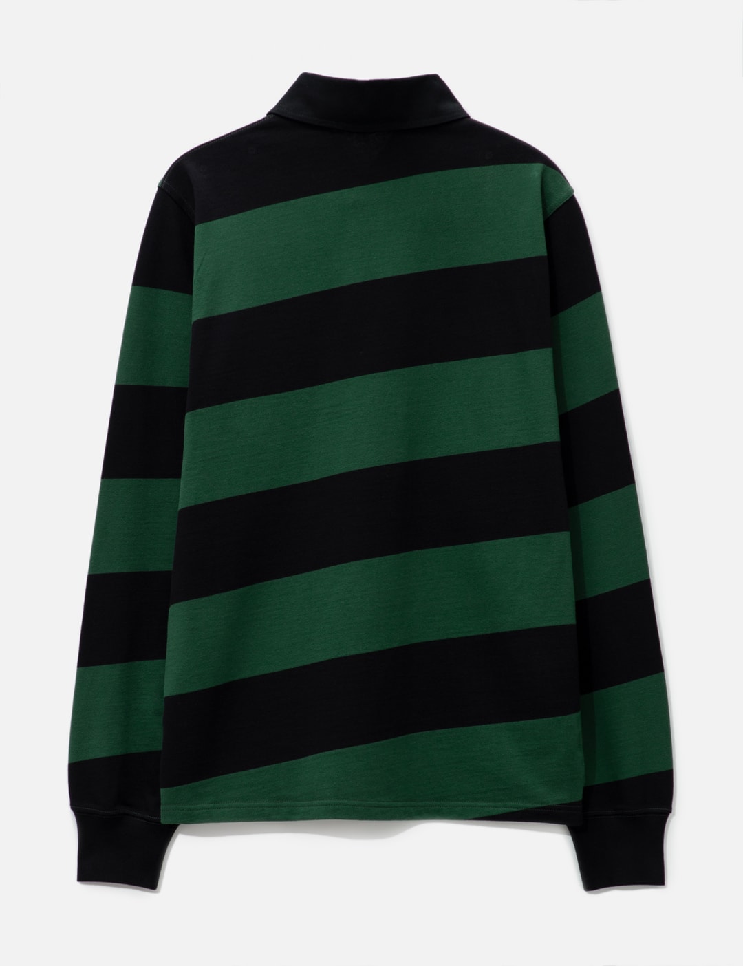 Long Sleeve Striped Cotton Polo Shirt view 9