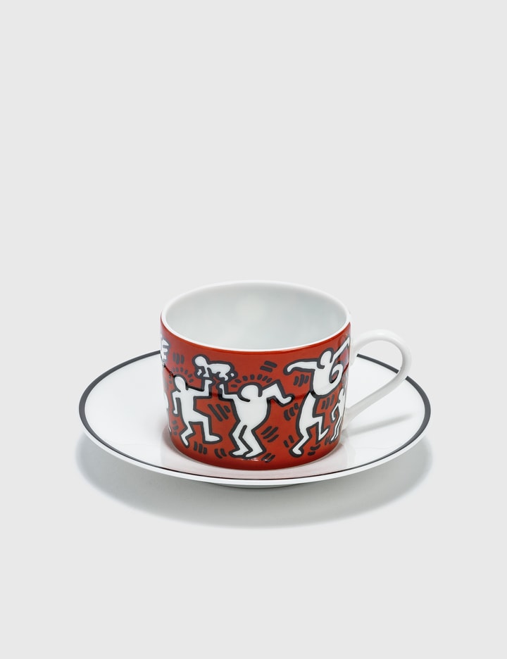 Keith Haring "White on Red" Porcelain Tea Cup Set Placeholder Image