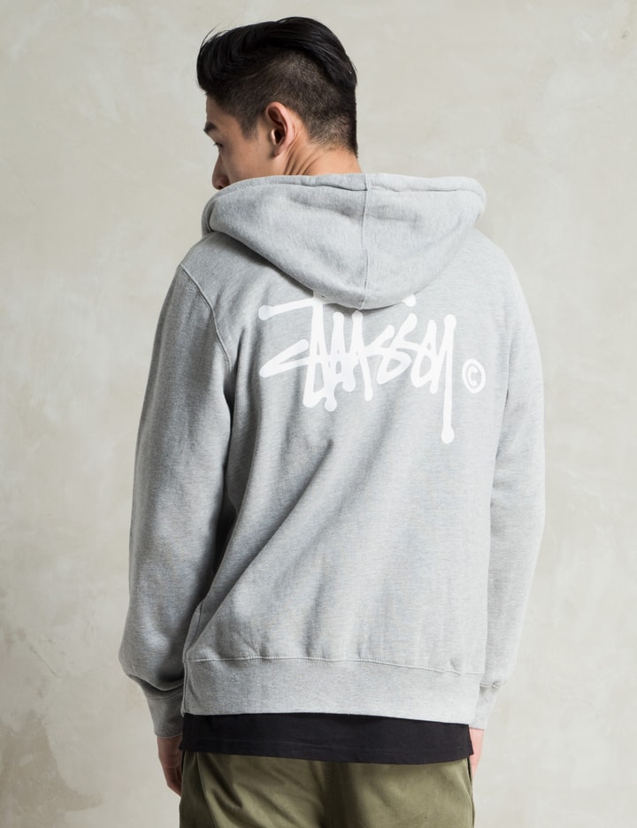 Grey Heather Basic Logo Zip Hoodie Placeholder Image