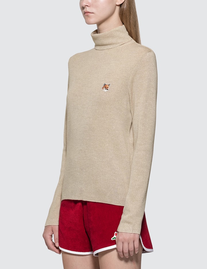 Turtleneck Fox Head Patch Sweater Placeholder Image