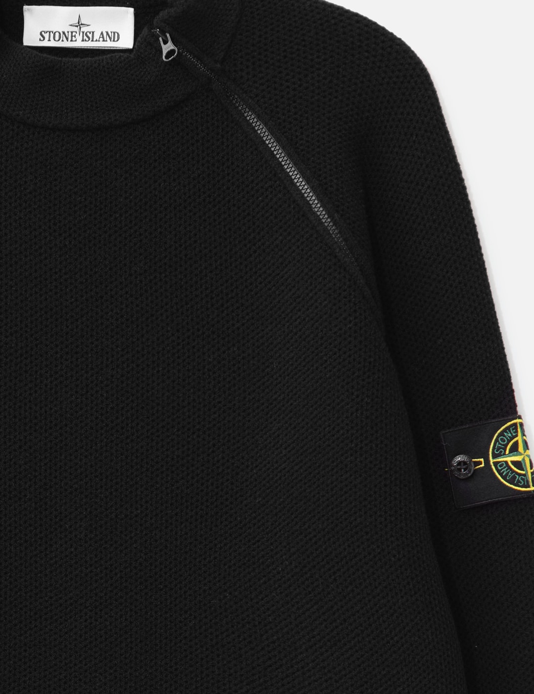 Stretch RWSA Wool Mock Neck Jumper With Diagonal Zip view 18