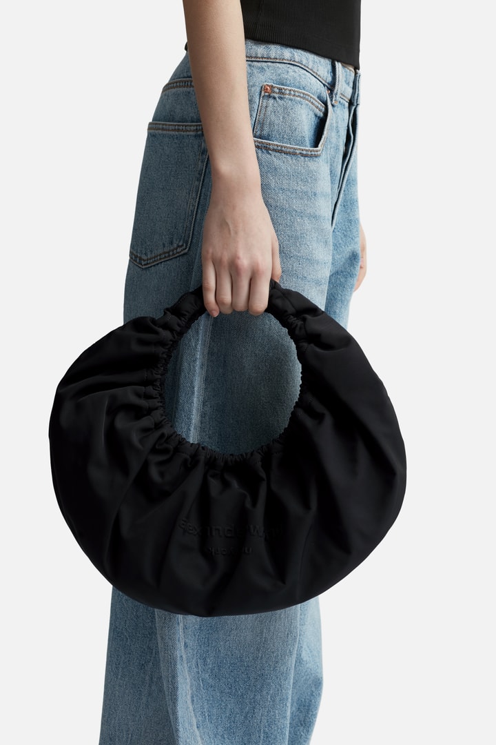 Shop Alexander Wang Crescent Medium Shoulder Bag In Black