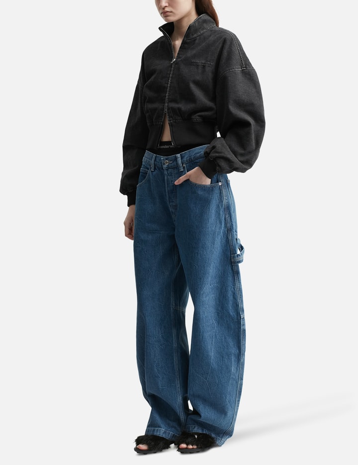 Prestyled Mid Rise Oversized Jean with Logo Elastic Placeholder Image