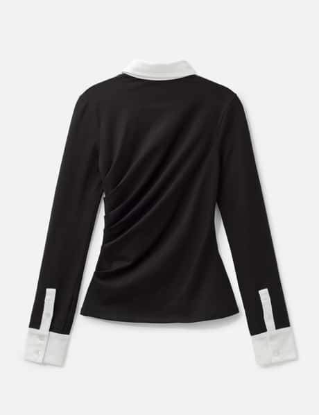 Twisted Collar Draped Jersey view 8