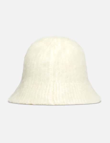 White Mohair Ami Bucket Hat view 8