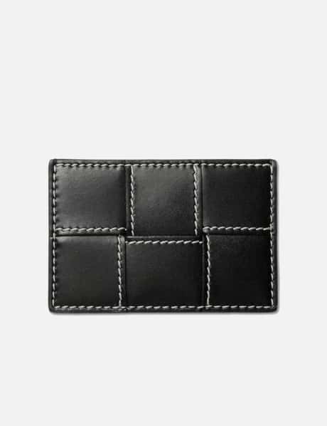 Burberry Check (7 slot) Card Case Dark Birch Brown in E-canvas/Leather - US