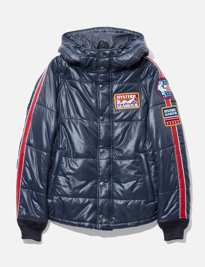 Hysteric Glamour Nylon Jacket With Patches In Navy