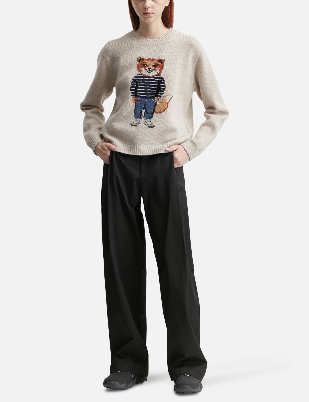Dressed Fox Intarsia Wool Jumper view 12