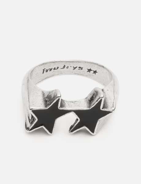 TwoJeys Icon Black Enameled Single Ring