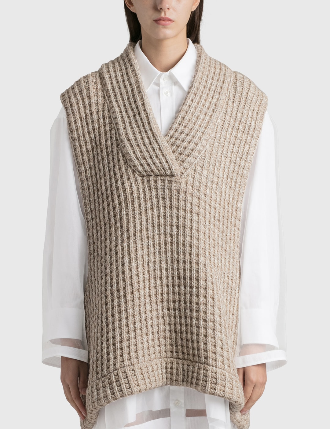MM6 Margiela - Oversized Sweater Vest | HBX - Globally Curated Fashion and Lifestyle by Hypebeast