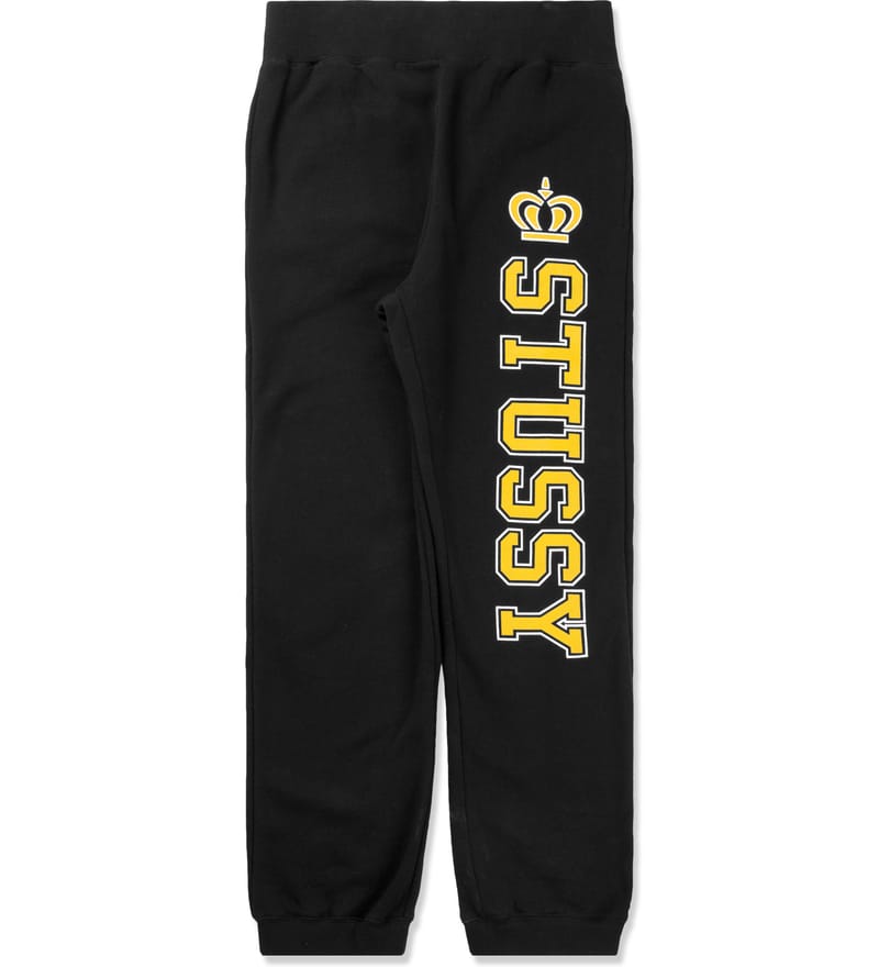 Stüssy - Black College Sweatpants | HBX - Globally Curated Fashion and  Lifestyle by Hypebeast