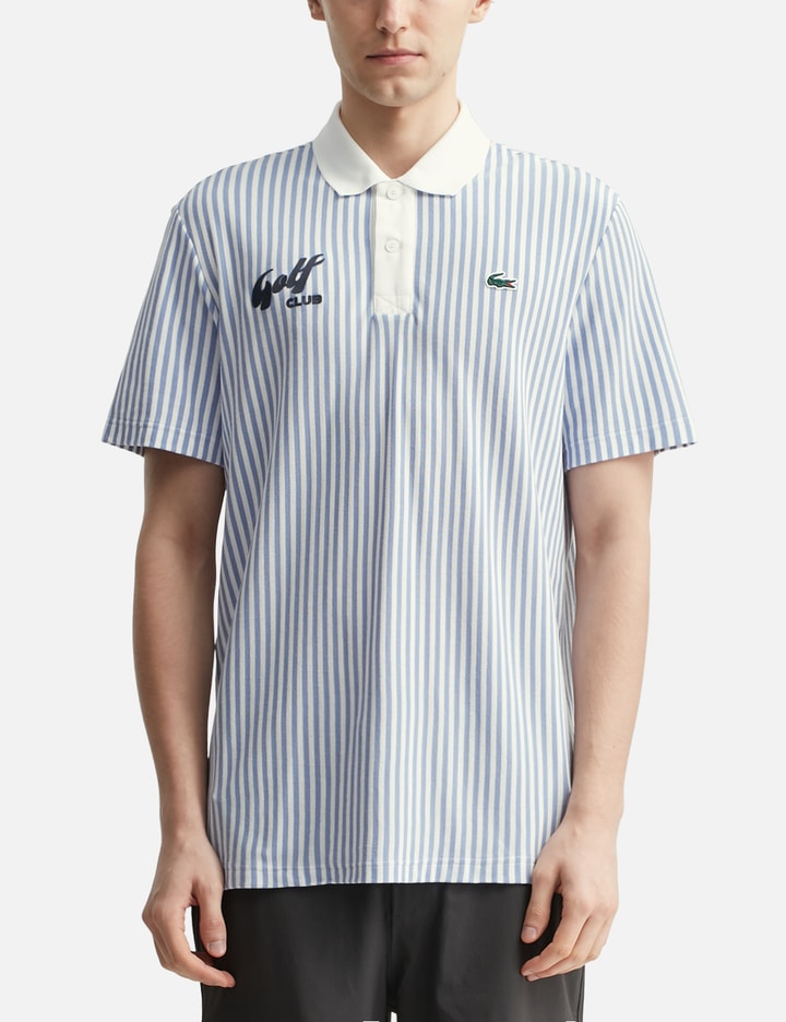 Men's Thermo-Regulating Striped Golf Polo Placeholder Image