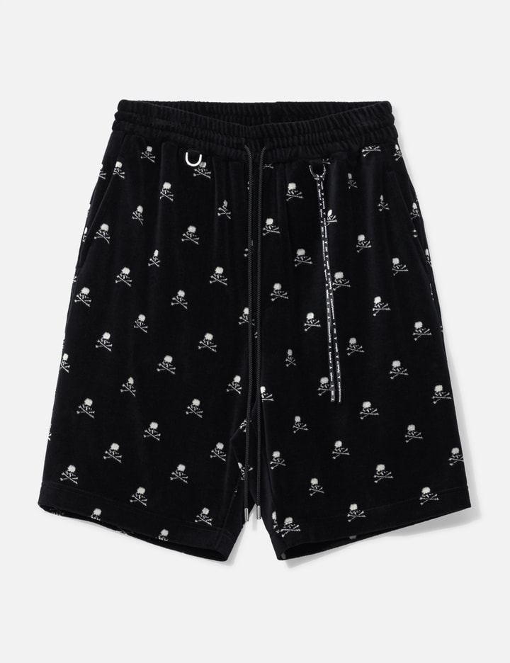 SKULL MONOGRAM VELOUR SHORTS Placeholder Image