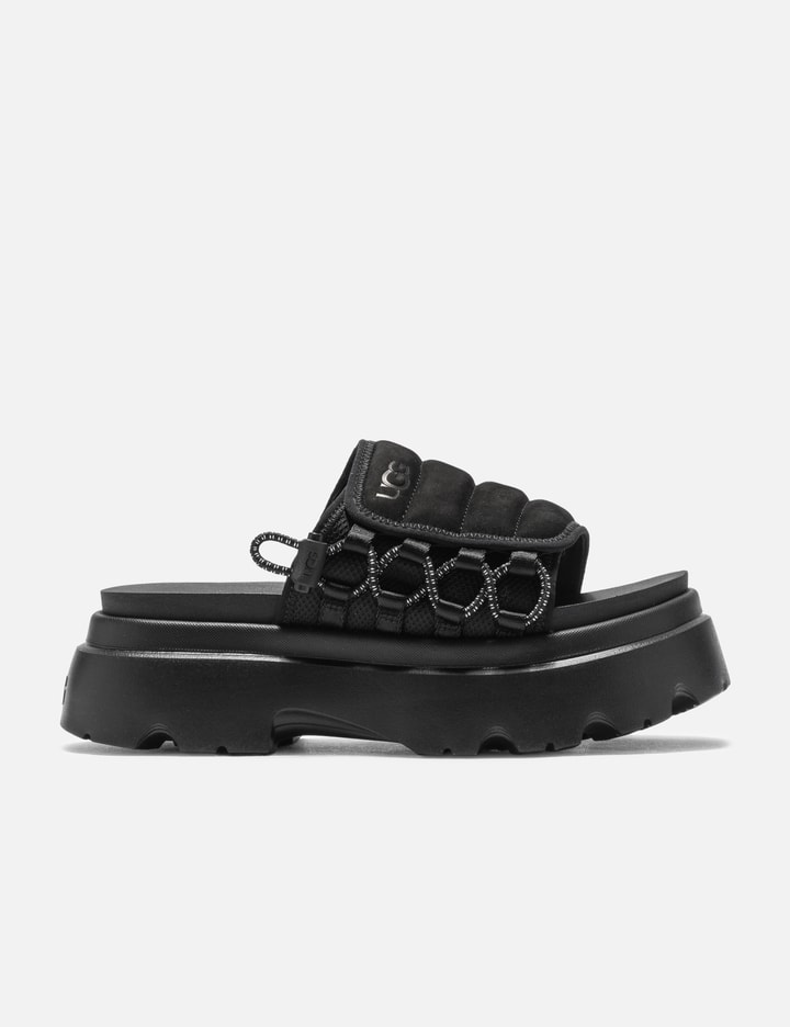 Ugg Callie Platform Sole Textured Tread Sandals In Black