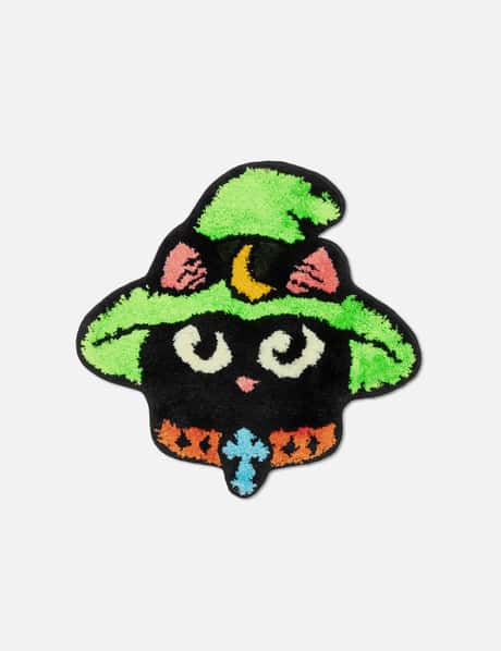 RAW EMOTIONS Witch Cat Head Rug Coaster