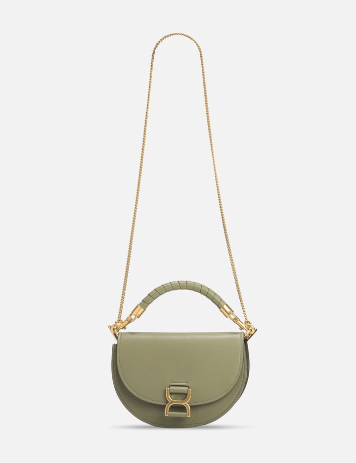 Shop Chloé Marcie Chain Flap Bag In Green