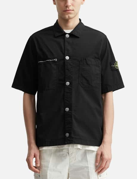 Supima® Cotton Twill Stretch-TC Short-Sleeve Overshirt view 10