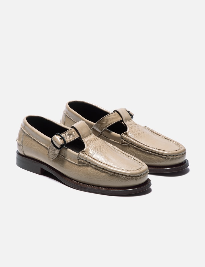 Alber Crinkled Glossy T-Bar Loafers Placeholder Image