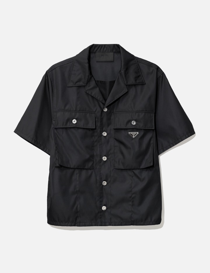 Prada Re-nylon Work Shirt In Black