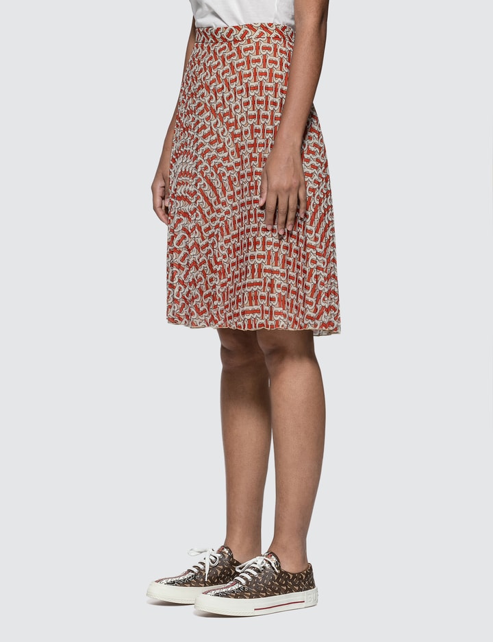 Monogram Print Chiffon Pleated Skirt Placeholder Image