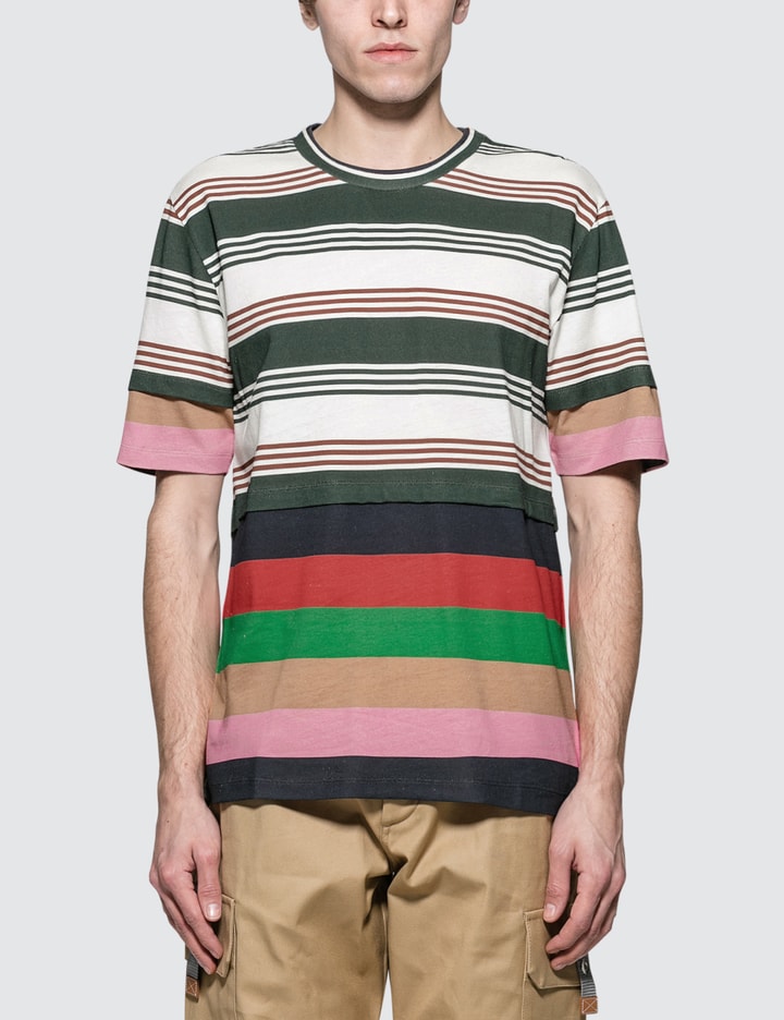 Double Layer Stripe S/S T-Shirt Placeholder Image