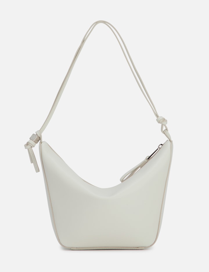 Loewe Hammock Drawstring Small Leather Shoulder Bag In White