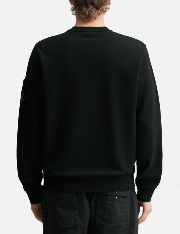 Stone Island Cotton Fleece Crewneck Sweatshirt With Seasonal Pocket