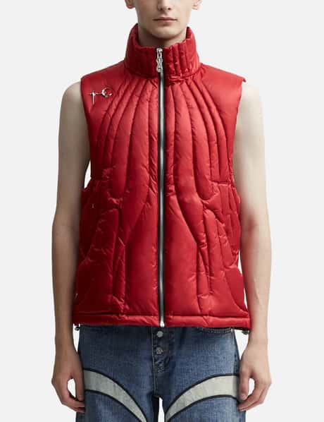 Louis Vuitton Red Flower Monogram Puffer Vest