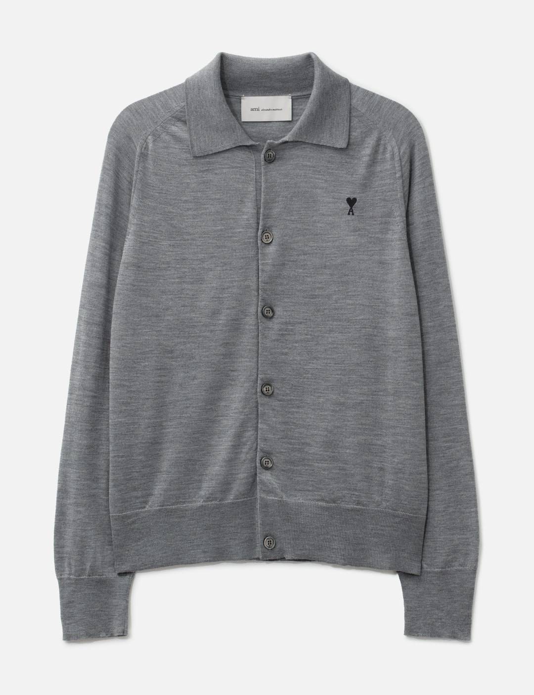 Wool Shirt Collar Ami De Coeur Cardigan