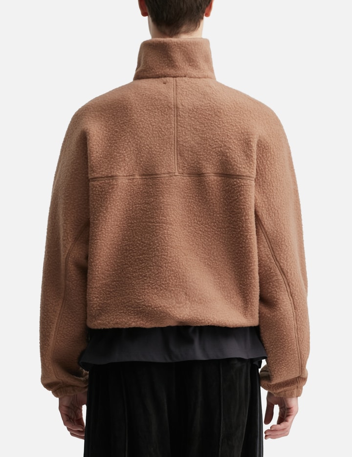 MIER Wool-Blend Quarter-Zip Fleece Pullover