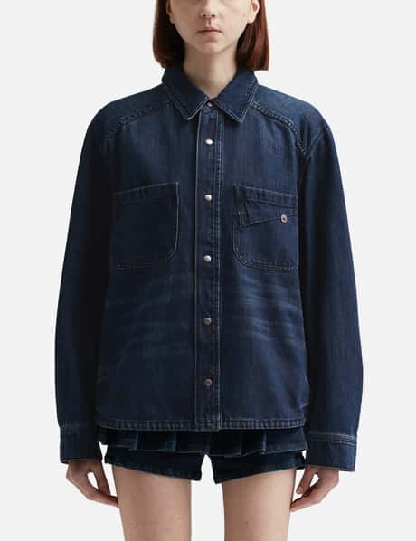 Lesugiatelier Pin-Tuck Denim Shirt