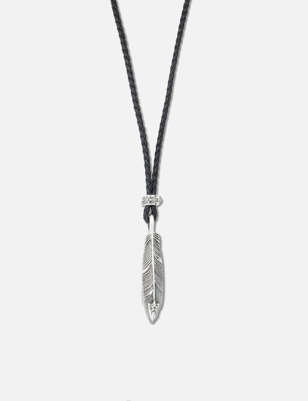 CS Navajo Hollow Star Left Arrow Feather Pendant With 2 Beads view 6